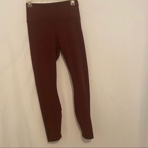90° Maroon High Waisted Full Length Leggings